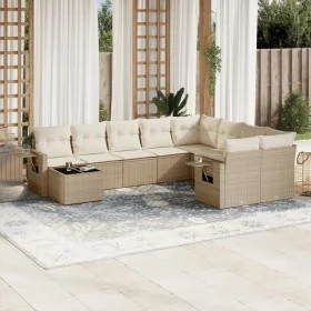 Garden sofa set with beige cushions 10 pieces synthetic rattan by , Garden sets - Ref: Foro24-3220657, Price: 672,57 €, Disco...