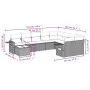 Gartensofa-Set mit beigen Kissen, 10-teilig, synthetisches Rattan von , Gartensets - Ref: Foro24-3220657, Preis: 672,75 €, Ra...