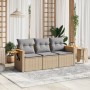 Garden sofa set with beige cushions 3 pieces PE rattan by , Garden sets - Ref: Foro24-3226598, Price: 209,68 €, Discount: %