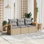 Garden sofa set with beige cushions 3 pieces PE rattan by , Garden sets - Ref: Foro24-3226598, Price: 217,86 €, Discount: %
