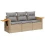 Garden sofa set with beige cushions 3 pieces PE rattan by , Garden sets - Ref: Foro24-3226598, Price: 217,86 €, Discount: %