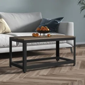 MDF and gray and black iron side table 90x45x45 cm by vidaXL, Coffee table - Ref: Foro24-286083, Price: 79,21 €, Discount: %