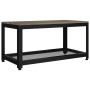 MDF and gray and black iron side table 90x45x45 cm by vidaXL, Coffee table - Ref: Foro24-286083, Price: 80,10 €, Discount: %