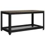 MDF and gray and black iron side table 90x45x45 cm by vidaXL, Coffee table - Ref: Foro24-286083, Price: 79,21 €, Discount: %