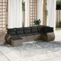 7-piece garden sofa set with gray PE rattan cushions by , Modular outdoor sofas - Ref: Foro24-3221679, Price: 442,62 €, Disco...