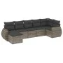 7-piece garden sofa set with gray PE rattan cushions by , Modular outdoor sofas - Ref: Foro24-3221679, Price: 442,62 €, Disco...