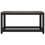 MDF and gray and black iron side table 90x45x45 cm by vidaXL, Coffee table - Ref: Foro24-286083, Price: 79,21 €, Discount: %