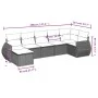 7-piece garden sofa set with gray PE rattan cushions by , Modular outdoor sofas - Ref: Foro24-3221679, Price: 442,62 €, Disco...