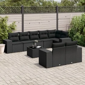 8-piece garden sofa set and black synthetic rattan cushions by , Garden sets - Ref: Foro24-3222824, Price: 727,89 €, Discount: %