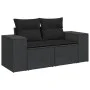 8-teiliges Gartensofa-Set und schwarze synthetische Rattankissen von , Gartensets - Ref: Foro24-3222824, Preis: 727,89 €, Rab...