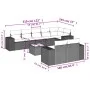 8-teiliges Gartensofa-Set und schwarze synthetische Rattankissen von , Gartensets - Ref: Foro24-3222824, Preis: 727,89 €, Rab...