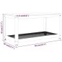 MDF and gray and black iron side table 90x45x45 cm by vidaXL, Coffee table - Ref: Foro24-286083, Price: 79,21 €, Discount: %