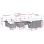 11-teiliges Gartensofa-Set und schwarze synthetische Rattankissen von , Modulare Sofas für den Außenbereich - Ref: Foro24-322...