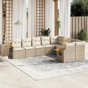 9-piece garden sofa set with beige synthetic rattan cushions by , Garden sets - Ref: Foro24-3227143, Price: 652,55 €, Discoun...
