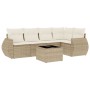 Garden sofa set with cushions 6 pieces beige synthetic rattan by , Garden sets - Ref: Foro24-3221337, Price: 434,55 €, Discou...