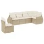 Garden sofa set with cushions 6 pieces beige synthetic rattan by , Garden sets - Ref: Foro24-3221427, Price: 470,97 €, Discou...