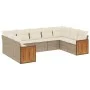 9-piece garden sofa set with beige synthetic rattan cushions by , Garden sets - Ref: Foro24-3227955, Price: 612,10 €, Discoun...