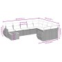 10-teilige Gartensofagarnitur mit grauen synthetischen Rattankissen von , Gartensets - Ref: Foro24-3225171, Preis: 600,85 €, ...