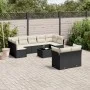Gartensofa-Set 10-teilig mit schwarzen synthetischen Rattankissen von , Gartensets - Ref: Foro24-3218156, Preis: 579,03 €, Ra...