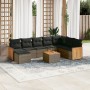 9-teiliges Gartenmöbel-Set und graue synthetische Rattankissen von , Gartensets - Ref: Foro24-3227936, Preis: 516,19 €, Rabat...