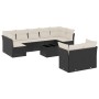 Garden sofa set 10 pieces with black synthetic rattan cushions by , Garden sets - Ref: Foro24-3218156, Price: 546,52 €, Disco...