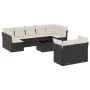 Gartensofa-Set 10-teilig mit schwarzen synthetischen Rattankissen von , Gartensets - Ref: Foro24-3218156, Preis: 579,03 €, Ra...