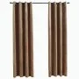 Blackout curtains with rings 2 pcs beige velvet 140x175 cm by vidaXL, Curtains and curtains - Ref: Foro24-134504, Price: 35,4...