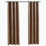 Verdunkelungsvorhänge mit Ringen, 2 Stück, beige Samt, 140 x 175 cm von vidaXL, Vorhänge und Gardinen - Ref: Foro24-134504, P...
