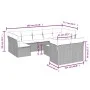 Gartensofa-Set 10-teilig mit schwarzen synthetischen Rattankissen von , Gartensets - Ref: Foro24-3218156, Preis: 579,03 €, Ra...