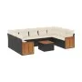 Garden sofa set 10 pieces with black synthetic rattan cushions by , Garden sets - Ref: Foro24-3227960, Price: 575,89 €, Disco...