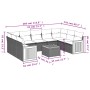 Garden sofa set 10 pieces with black synthetic rattan cushions by , Garden sets - Ref: Foro24-3227960, Price: 546,85 €, Disco...