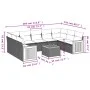 Garden sofa set 10 pieces with black synthetic rattan cushions by , Garden sets - Ref: Foro24-3227960, Price: 575,89 €, Disco...