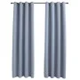 Blackout curtains with metal rings 2 pcs gray 140x175 cm by vidaXL, Curtains and curtains - Ref: Foro24-134426, Price: 28,75 ...