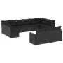 Set de sofás de jardín y cojines 13 pzas ratán sintético negro by , Garden sets - Ref: Foro24-3258856, Price: 823,15 €, Disco...