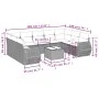 Juego de sofás jardín con cojines beige 10 pzas ratán sintético by , Modular outdoor sofas - Ref: Foro24-3221808, Price: 625,...