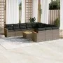 Set de sofás de jardín 12 pzas con cojines ratán sintético gris by , Garden sets - Ref: Foro24-3258840, Price: 743,64 €, Disc...