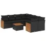 Set de sofás de jardín 8 piezas y cojines ratán sintético negro by , Garden sets - Ref: Foro24-3227504, Price: 567,10 €, Disc...