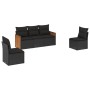 Gartenmöbel-Set, 5-teilig, mit schwarzen Polstern aus synthetischem Rattan. von , Gartensets - Ref: Foro24-3227525, Preis: 30...