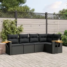 Gartenmöbel-Set, 5-teilig, mit schwarzen Polstern aus synthetischem Rattan. von , Gartensets - Ref: Foro24-3226783, Preis: 36...