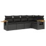 Gartenmöbel-Set, 5-teilig, mit schwarzen Polstern aus synthetischem Rattan. von , Gartensets - Ref: Foro24-3226783, Preis: 35...