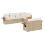 Set sofás de jardín 7 piezas y cojines ratán sintético beige by , Garden sets - Ref: Foro24-3226982, Price: 601,71 €, Discoun...
