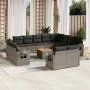 Set sofás de jardín con cojines 13 piezas ratán sintético gris by , Modular outdoor sofas - Ref: Foro24-3224835, Price: 862,2...