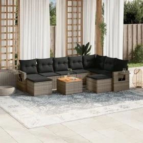 Gartensofa-Set, 10-teilig, mit grauen Polstern aus synthetischem Rattan von , Modulare Sofas für den Außenbereich - Ref: Foro...
