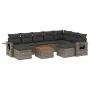 Gartensofa-Set, 10-teilig, mit grauen Polstern aus synthetischem Rattan von , Modulare Sofas für den Außenbereich - Ref: Foro...