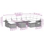 Gartensofa-Set, 10-teilig, mit grauen Polstern aus synthetischem Rattan von , Modulare Sofas für den Außenbereich - Ref: Foro...