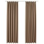 Verdunkelungsvorhänge mit Haken 2 Stück Taupe 140x245 cm von vidaXL, Vorhänge und Gardinen - Ref: Foro24-134440, Preis: 52,65...
