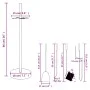 Kaminwerkzeug-Set, 5-teilig, aus Stahl, 18x66 cm. von , Kaminbesteck - Ref: Foro24-156376, Preis: 57,72 €, Rabatt: %
