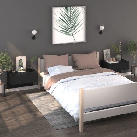 Wand-Nachttische 2 Stück schwarz von vidaXL, Nachttische - Ref: Foro24-810938, Preis: 64,76 €, Rabatt: %