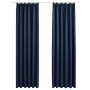 Verdunkelungsvorhänge mit Haken 2 Stück blau 140x225 cm von vidaXL, Vorhänge und Gardinen - Ref: Foro24-134455, Preis: 44,58 ...