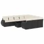 Set de sofás de jardín 11 pzas y cojines ratán sintético negro by , Modular outdoor sofas - Ref: Foro24-3221895, Price: 678,4...